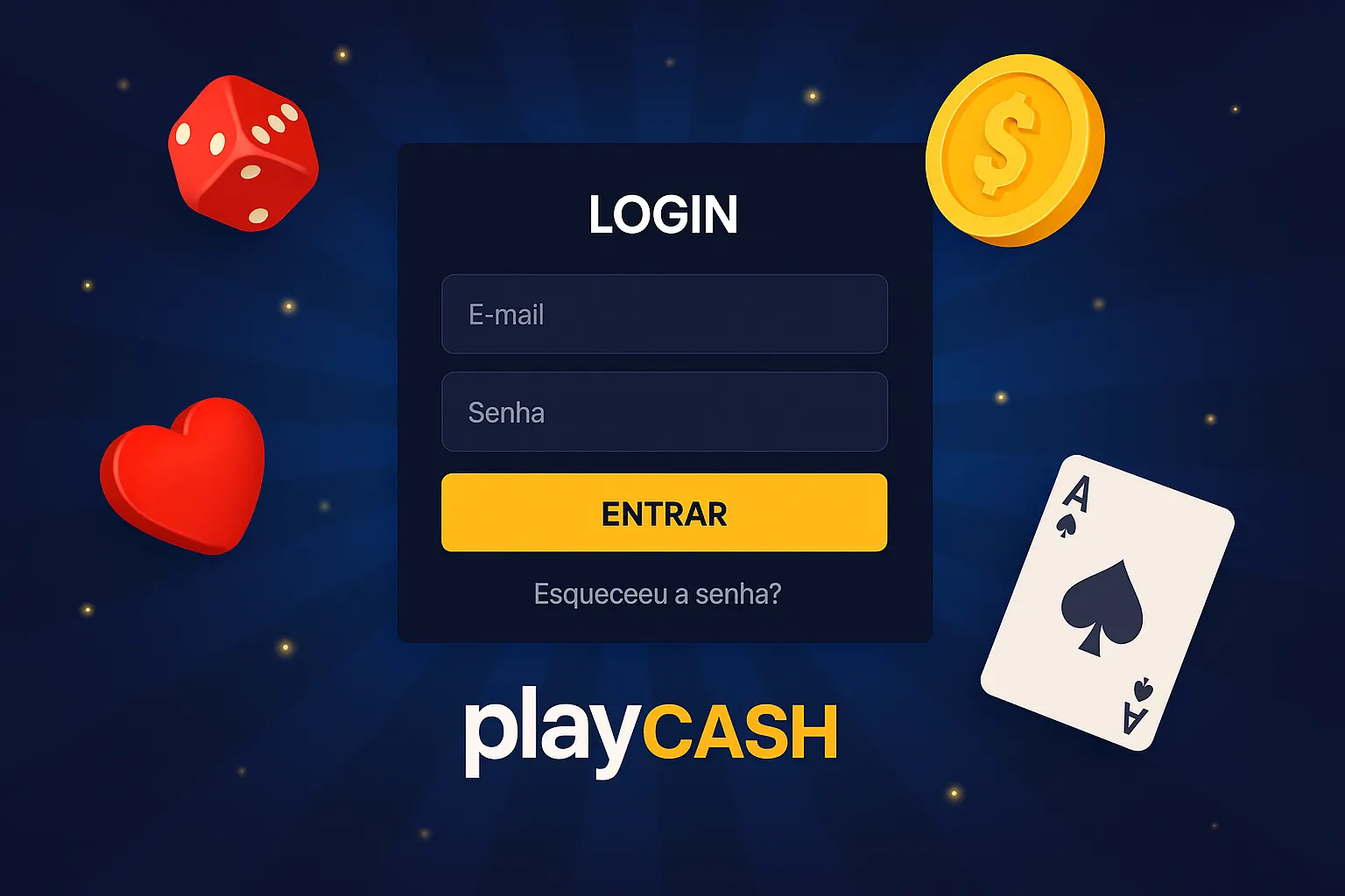 Criar uma nova Conta no plataforma PLAYCASH